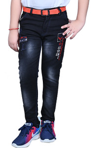 Kundan Slim Boys Black Jeans