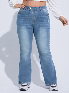 Curvy CLOSET Regular Women Light Blue Jeans