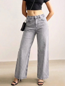 METRONAUT Wide Leg Women Grey Jeans