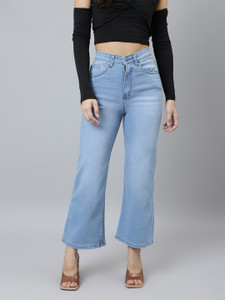 Purpleparka Flared Women Light Blue Jeans