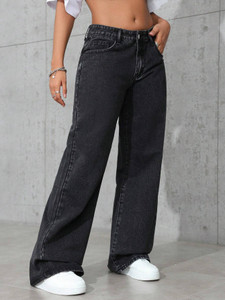 TYFFYN Flared Women Dark Grey Jeans