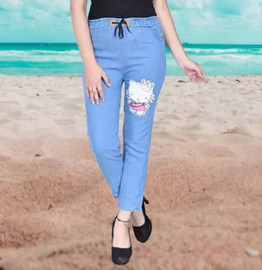 GORIYA Jogger Fit Girls Blue Jeans - Buy GORIYA Jogger Fit