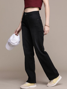 Roadster Straight Fit Women Black Jeans