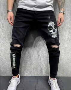 Kaz Slim Men Black Jeans