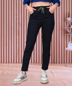 NEUNK Regular Fit Women Black Trousers