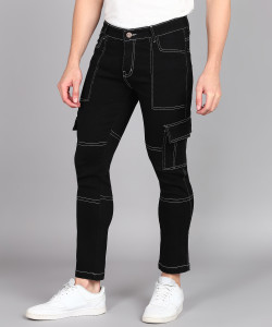 PODGE Slim Men Black Jeans