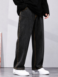 DENIM LOOK Loose Fit Men Dark Grey Jeans