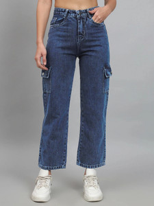 TAANIINDUSTRIES Straight Fit Women Dark Blue Jeans