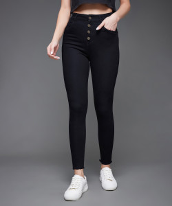 Miss Chase Skinny Women Black Jeans