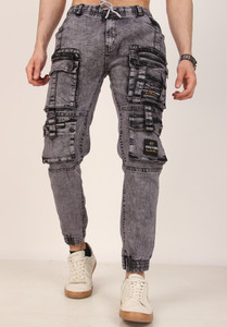 Plus91 Jogger Fit Men Dark Grey Jeans