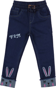 ZitZot Slim Girls Dark Blue Jeans