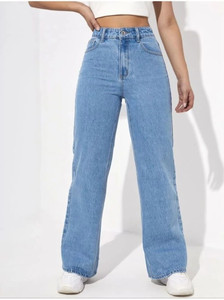 A J Fashion Hub Straight Fit Women Dark Blue Jeans