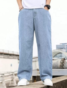 ANGERHOOD Loose Fit Men Light Blue Jeans