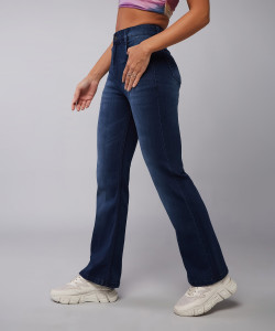DOLCE CRUDO Flared Women Blue Jeans