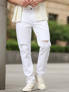 Urbano Fashion Regular Men White Jeans