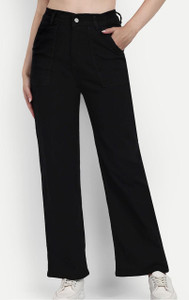 zayla Relaxed Fit Women Black Jeans