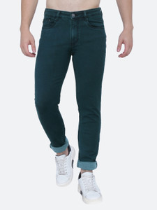 AWACK Regular Men Dark Green Jeans