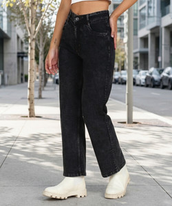 A1TUFF Wide Leg Women Black Jeans