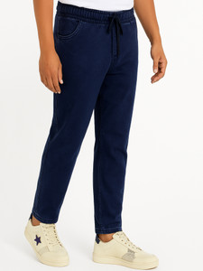 YGDEAL Jogger Fit Men Dark Blue Jeans