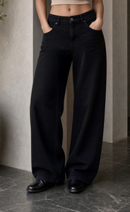 sVARIANTS Wide Leg Women Black Jeans