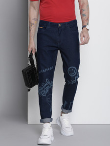 The Indian Garage Co. Slim Men Dark Blue Jeans