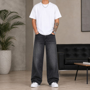 BASIC Straight Fit Men Grey Jeans - Image 5
