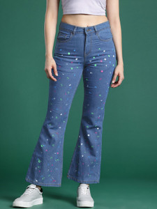 Dressberry Flared Women Blue Jeans
