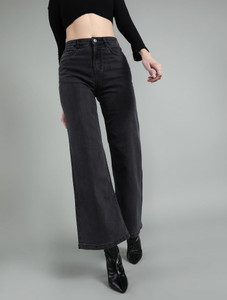 GUTI Flared Women Black Jeans