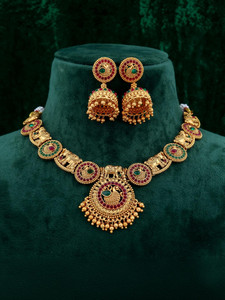 Grisha Jewellery Alloy Gold-plated Gold Jewellery Set
