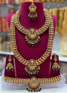 Sushi Alloy Gold-plated Gold, Green Jewellery Set