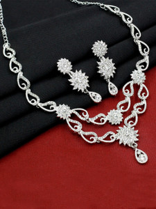 SAIYONI Alloy Gold-plated Silver Jewellery Set