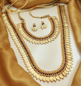 ZR JEWELS Brass Gold-plated Gold Jewellery Set