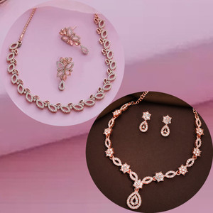 BRILLIANT BEADS JEWELS Alloy White Jewellery Set