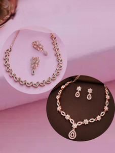 BRILLIANT BEADS JEWELS Alloy White Jewellery Set