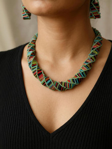DCA Glass Gold-plated Multicolor Jewellery Set