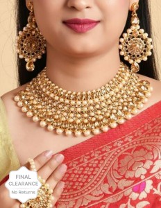 z.n. fashions Mother of Pearl, Alloy Gold-plated Gold Jewellery Set