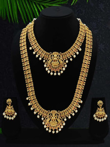 Grisha Jewellery Alloy Gold-plated Gold Jewellery Set