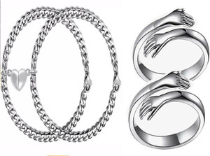 NICELIFE COLLECTIONS Stainless Steel Sterling Silver Silver Jewellery Set