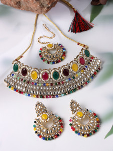 Sukkhi Alloy Gold-plated Multicolor Jewellery Set