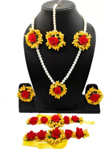 12SEASONS Fabric Red, Yellow Jewellery Set