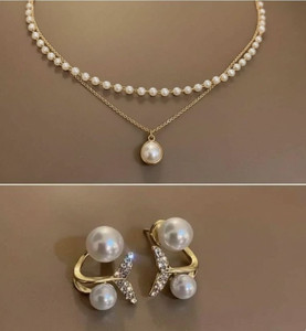 Alinora Jewells Alloy Gold Jewellery Set