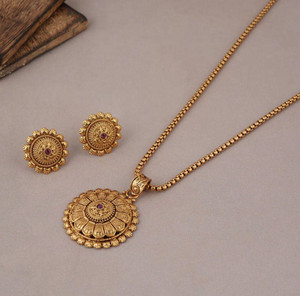 Lorikeet Brass Gold-plated Gold Jewellery Set