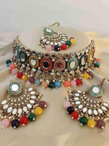 IBM COLLECTIONS Alloy Gold-plated Multicolor Jewellery Set