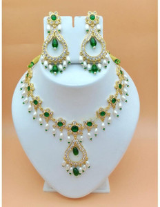 Dado sutho Alloy Gold-plated Green Jewellery Set