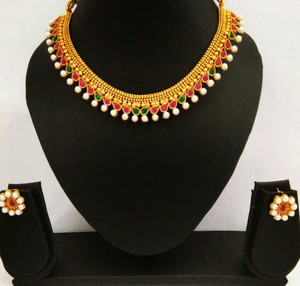 Shreenath Copper Gold-plated Multicolor Jewellery Set