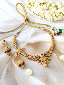 RUBANS Brass Gold-plated Gold Jewellery Set