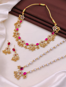 OChori Brass, Alloy Gold-plated, Brass Gold Jewellery Set