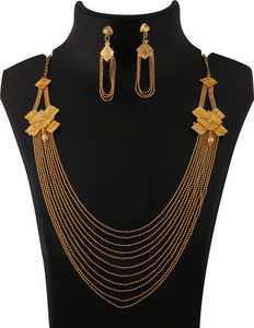 Manikya Brass Gold-plated Gold Jewellery Set