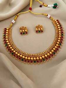 LITRIK Copper Gold-plated Gold Jewellery Set