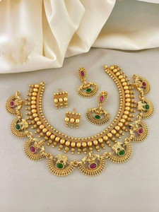 KEYMAX Copper Gold-plated Multicolor Jewellery Set